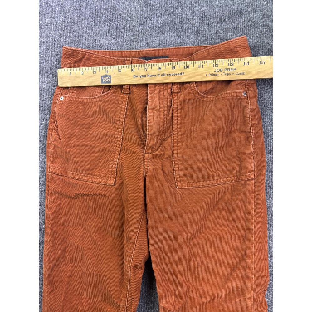 Joes Callie Corduroy Pants Womens 28 Orange Straight Leg Raw Hem Patch Pocket - Picture 3 of 10